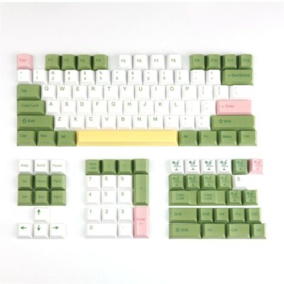 128 Keys Set Mojito Green Lime Theme Custom Keycaps For Mechanical Keyboard PC