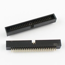 5Pcs 1.27mm Pitch 2x25 Pin 50 Pin DIP Male Shrouded Box Header IDC Connector