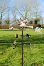 Witch Weather Vane Decorative Metal Wind Spinner Garden Decor