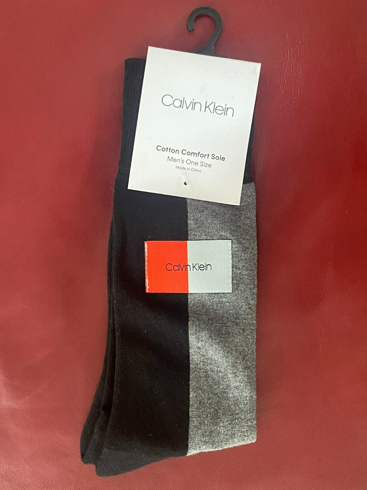SAOLA Suola comfort in cotone Calvin Klein $14 1 paio nero grigio rosso taglia unica 7 12