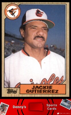 1987　BASEBALL CARD No.276 1987 Topps #276 Jackie Gutierrez Baltimore Orioles Baseball Card