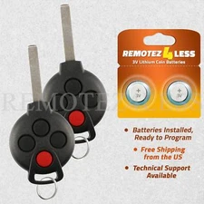 2 For 2005 2006 2007 2008 2009 2010 Smart Fortwo  Keyless Entry Remote Car Key