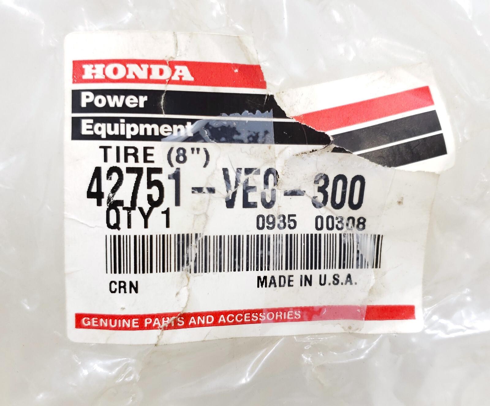 Genuine Honda HRB215 HRM215 Lawn Mower OEM Front Tire 42751-VE0-300 New ...