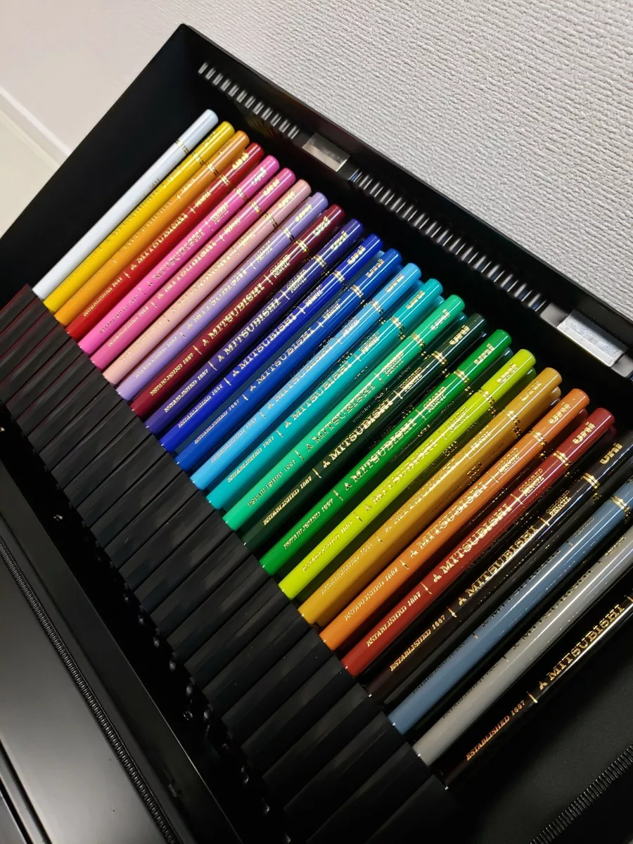  Mitsubishi Pencil Uni Colored Pencils 100 Colors Set : Wood  Colored Pencils : Office Products