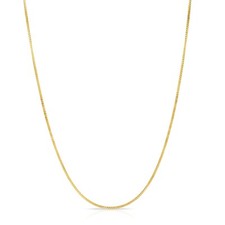 Floreo 10k Yellow Gold Solid Box Chain Link Necklace