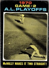 1971 Topps #196 A.L. Playoffs (Mcnally Makes It Two Straight!) EX