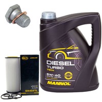 MotoröL Set 5W40 5 Liter + ÖLfilter SH 4041 L + Schraube FüR BMW 3Er 5Er 7Er X5