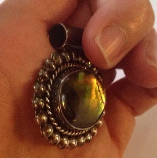 Vintage Heavy Solid Sterling Silver Shell Beaded … - image 5