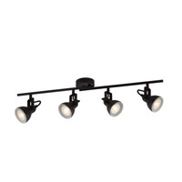Deckenleuchte Deckenlampe Spotleuchte Wohnzimmerlampe Stahl Schwarz 4-Flammig