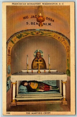 Postcard~ Franciscan Monastery D.C.~ The Martyr's Crypt