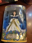 Vtg Disney Holiday Princess Snow White Barbie Doll With Bunny Mattel 1998