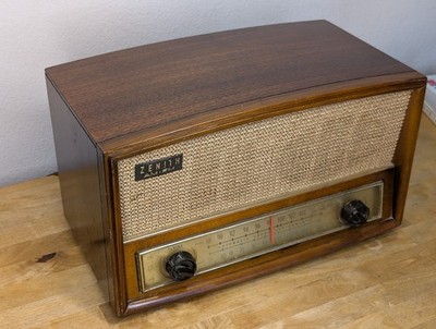 Vintage 1959 Zenith G730 AM/FM Tube Radio Works Well, Phono Input