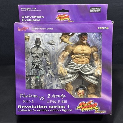 Dhalsim vs E Honda Street Fighter Revolution 1, 2 Figure Set New SOTA Toys