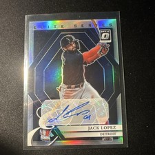 Panini Donruss Optic #ESS-JL Jack Lopez Holo Prizm Autograph Rookie Tigers 2022