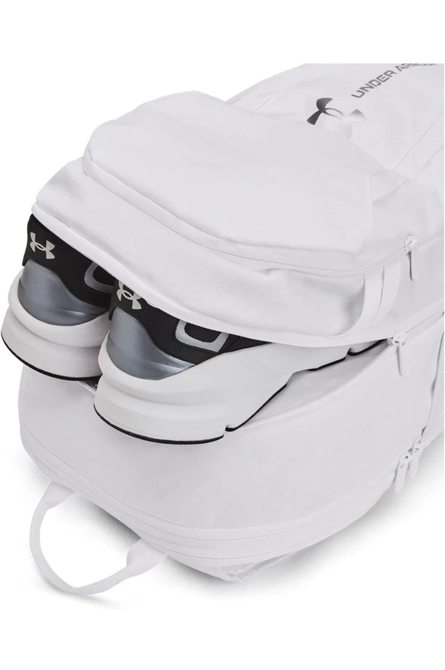 Mochila Under Armour White Hustle 6.0 - Artículo # 1384673 Foto 4 de 4