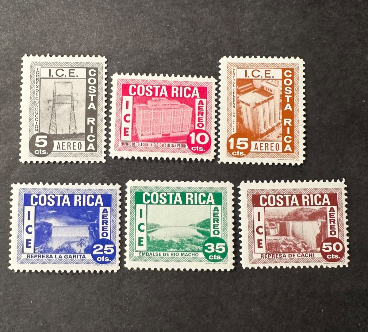 Costa Rica 1967 Sc# C437-C442 Electronics & Telecomm Program MNH FREE SHIP