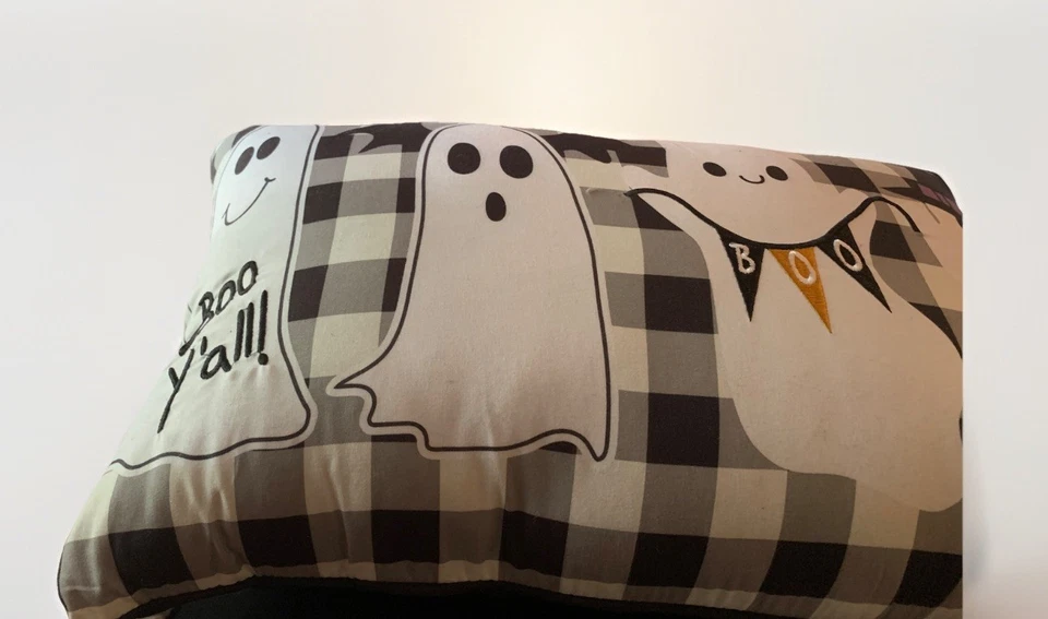 Buffalo Plaid Ghost Pillow - Image 3 of 4