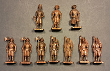 Konvolut 10 x,Ferrero,Ü-Ei Metall Figur,Kupfer,Schweizer Garde,Metallfigur,1996