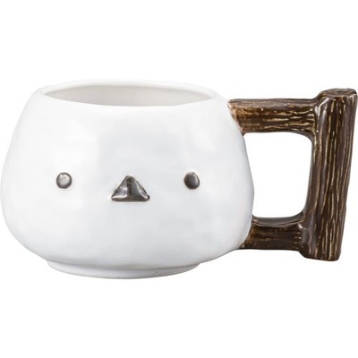 Sunart Cute Tableware Mug Cup, Approx. 290Ml, Long-Tailed Tit Face Design, San3_