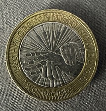2010 Florence Nightingale UK Two-Pound Coin Circulated with Error On Reverse