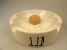 Dunhill My Mixture White Porcelain Ashtray Round w/ Cork Knocker for Pipe, Cigar