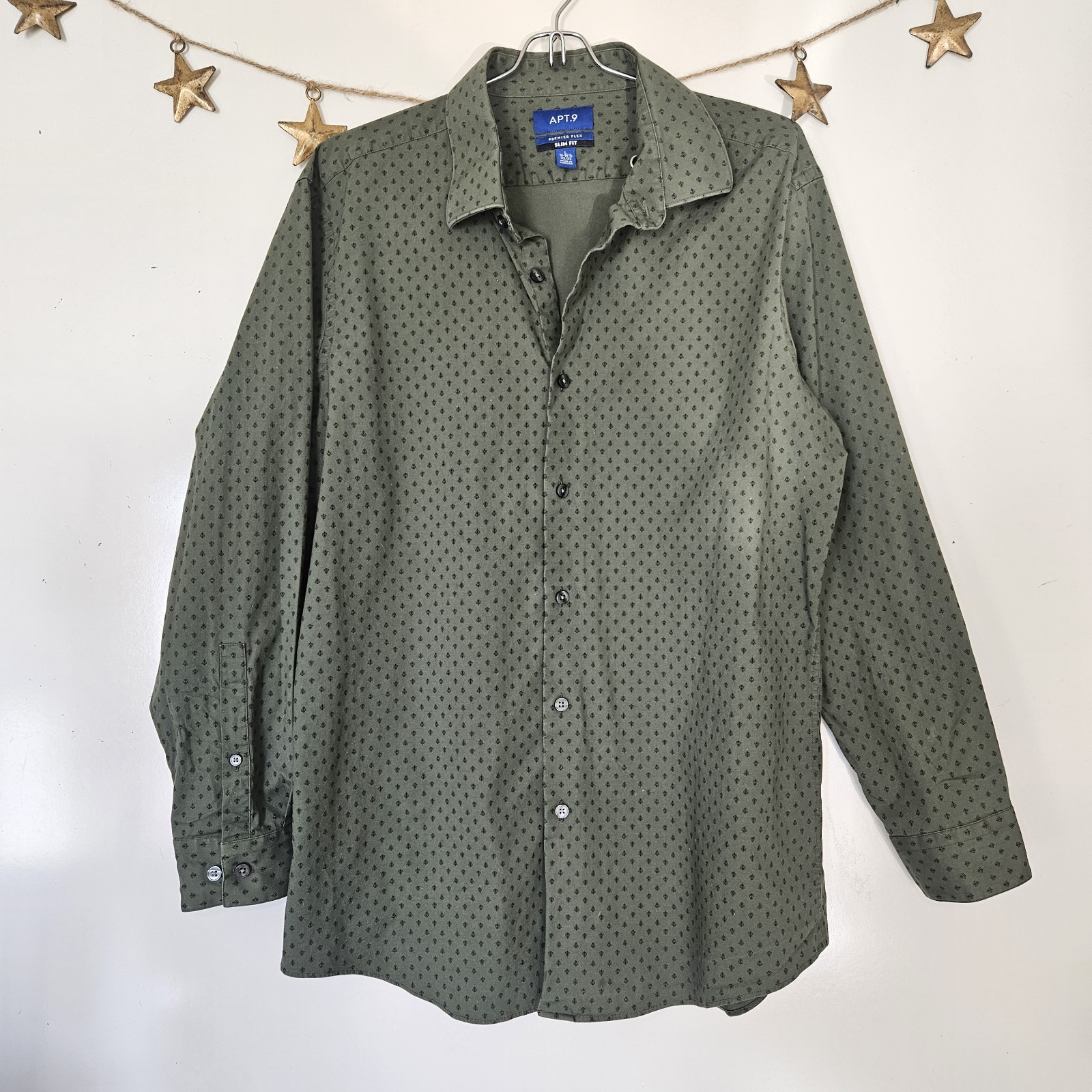 Men's Eco-Friendly Stretch Slim Fit Boho Button-Up Shirt