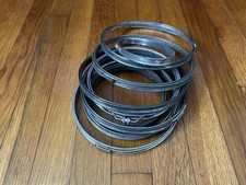 Vtg Metal Embroidery Hoops Lot Of 10 Round and 1 Oval w/ Cork Tension Adjustable