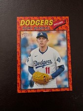 Roki Sasaki Dodgers 2026 Topps Heritage 23/77 Orange Border  7s #36
