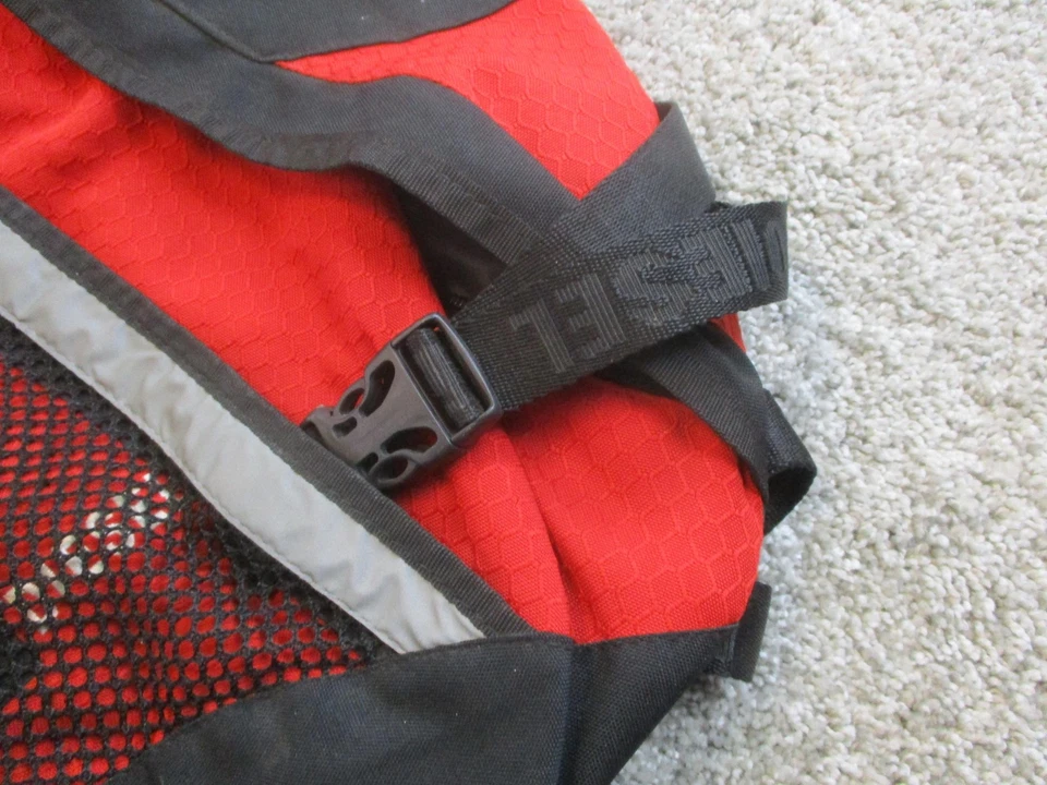 Diesel Mochila Bandolera Rojo Negro Malla Bandolera Pecho Correa Ajustable Foto 4 de 4