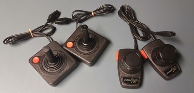 Atari 2600 ''Vader'' Controller Package -2 OEM Joysticks And A Pair Of OEM Paddles