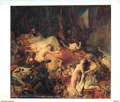AK - Kunst - Malerei - Eugène Delacroix - Tod von Sardanapale - Frau