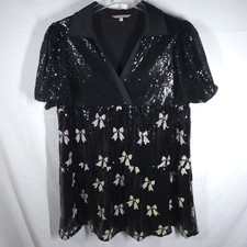 Simply Southern Black Sparkle Bow Dress Size XXL WhimsiGoth Glam Party