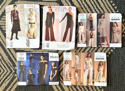 Lot of 5 VOGUE Women's Sewing Patterns - Y2K Designer Capsule Wardrobe UNCUT
