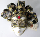 New Vintage Authentic La Maschera del Galeone Hand Painted Venetian Mask Italy