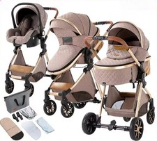 Passeggino 3 in 1 Sistema da Viaggio Culla Seggiolino Auto Pieghevole Leggero