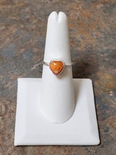 NWT Size 6.75 Spiny Oyster Sterling Silver Heart Ring Native American Jewelry