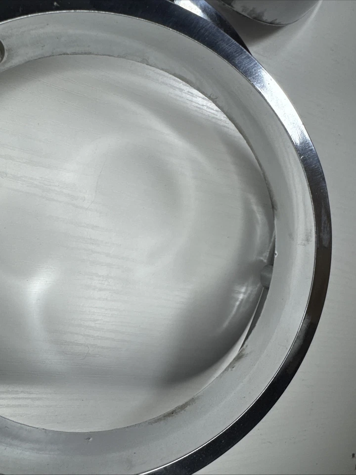 1963 Dodge Custom 880 LH RH Chrome Headlight Door Bezel Pair Grill Trim Molding - Image 4 of 4