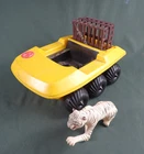 Vintage GI JOE ADVENTURE TEAM VEHICLE  ALL TERRAIN With CAGE AND TIGER