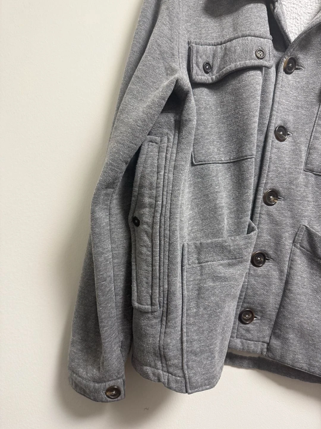 WvG Wolf vs GOAT Grey Knit Field Jacket image 9