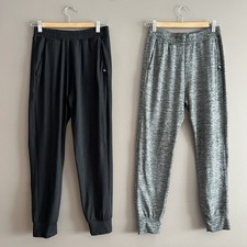Abercrombie Kids Active Joggers Sweatpants Heather Gray/Black Lot Of 2 Sz 13/14