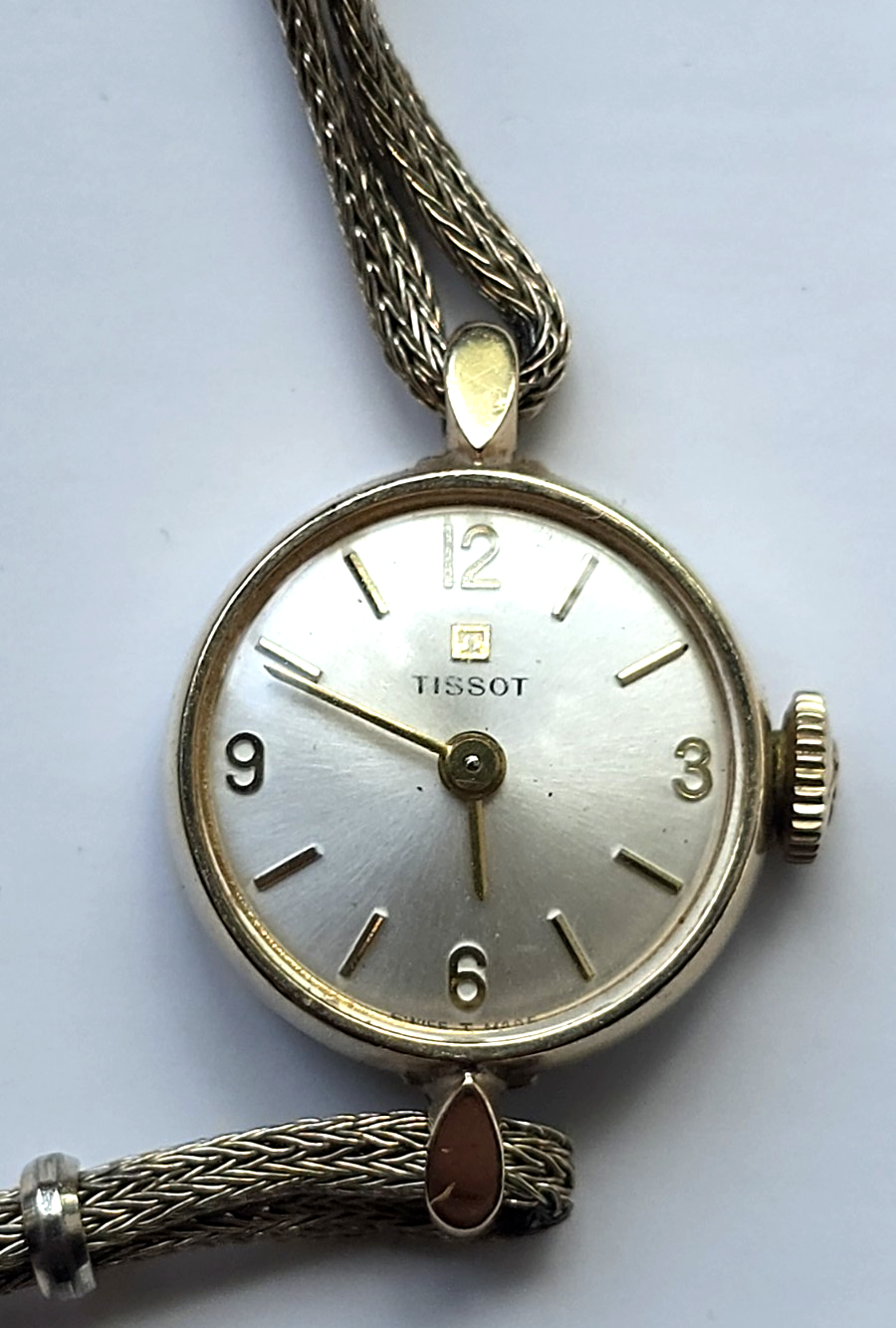 Vintage Tissot 10K Gold Filled Women's Watch Mesh Band Needs Repair