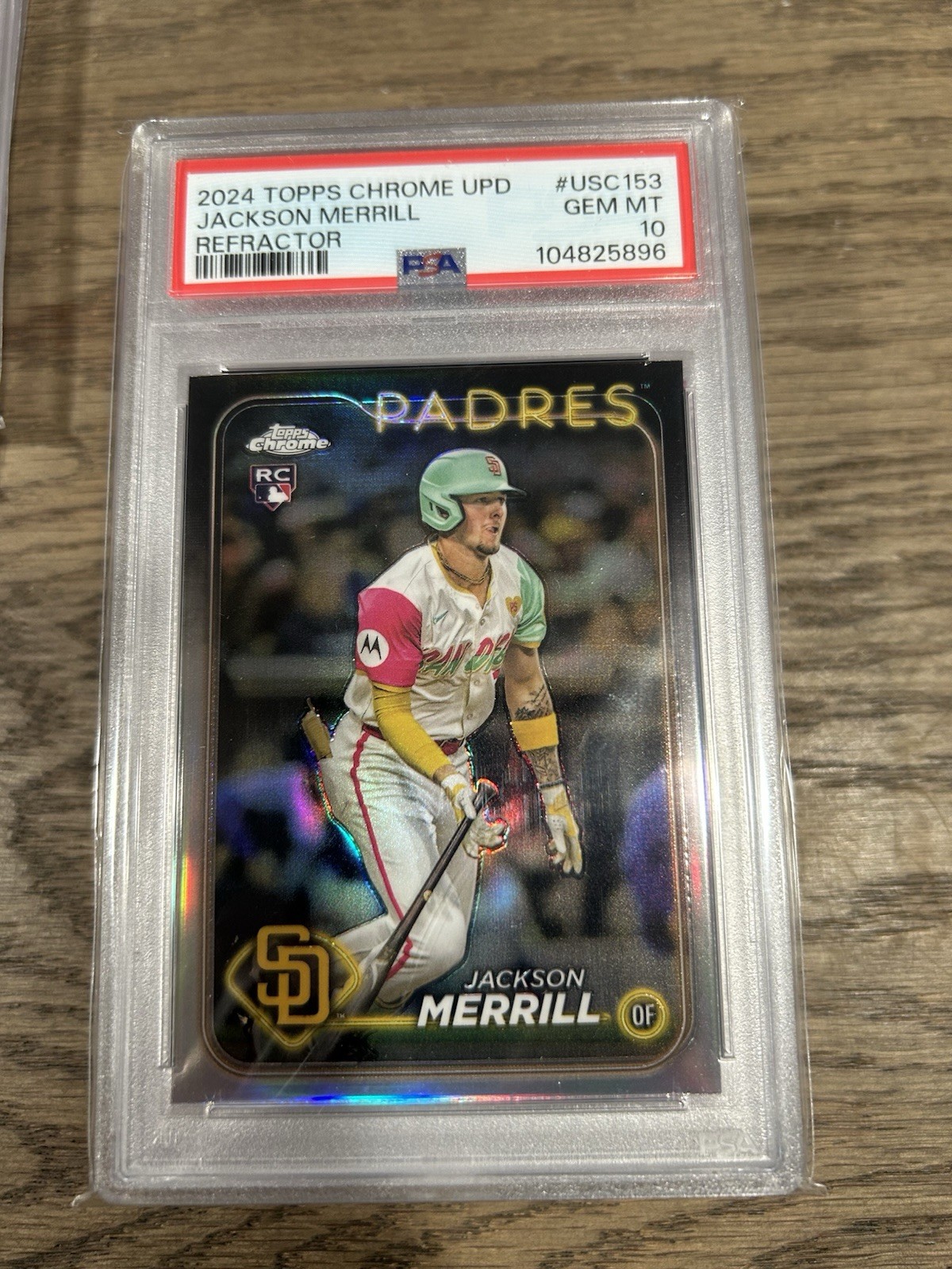 2024 Topps Chrome Update #USC153 Jackson Merrill Refractor Rookie RC PSA 10 Gem