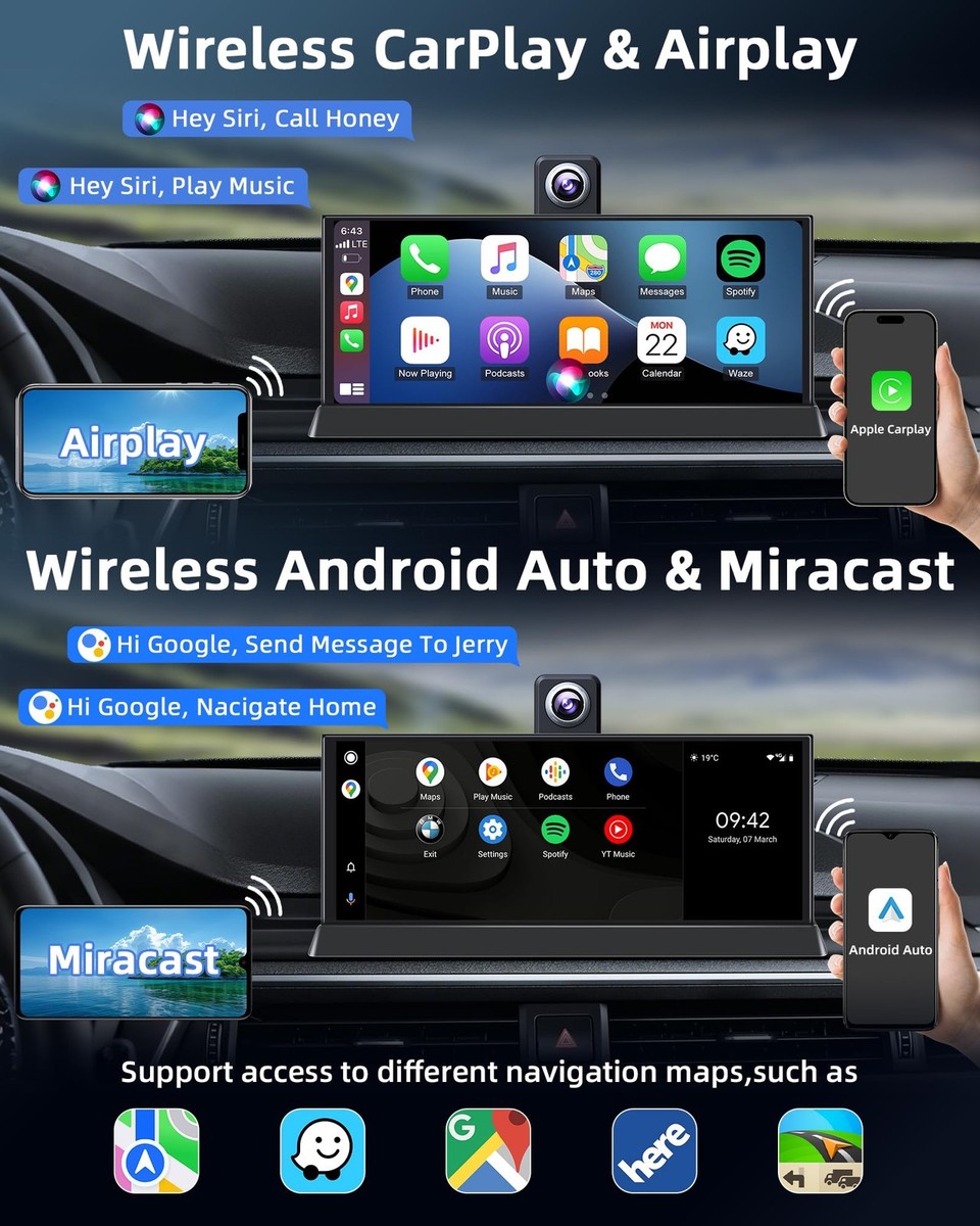 11.3 inch CarPlay Tablet 4K Wireless Car Play Android Auto