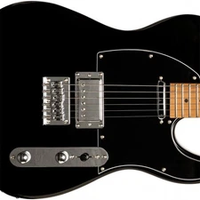 STAGG VINTAGE SERIES T-PLUS TELE HS ELECTRIC GUITAR / BLACK | MAPLE