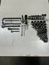 Huge Mixed Lot of (82) Vintage Sockets Rachets Extensions - Estate Tools