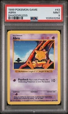 1999 POKEMON BASE SET SHADOWLESS #43 ABRA PSA 9 Free shipping