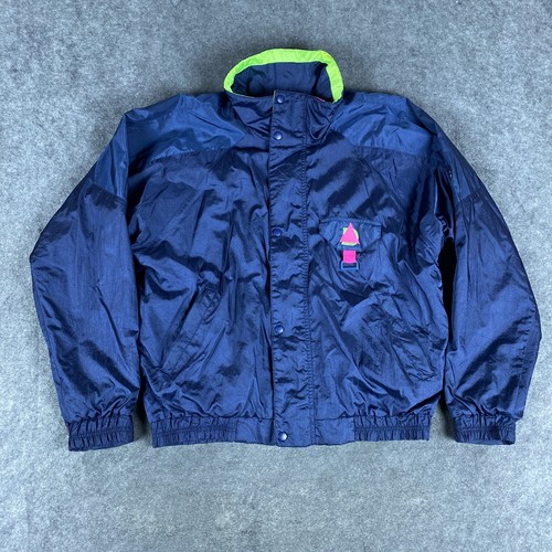 VTG Alpine Design Jacket Mens Large Blue Green Pink Gore-Tex Ski