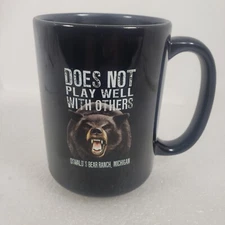 Does Not Play Well With Others Oswald's Bear Ranch Michigan Coffee Cup Mug