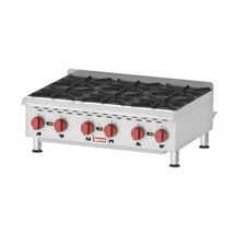 Omcan USA 43735 36" Countertop Gas Hotplate with (6) Burners, Manual Controls...