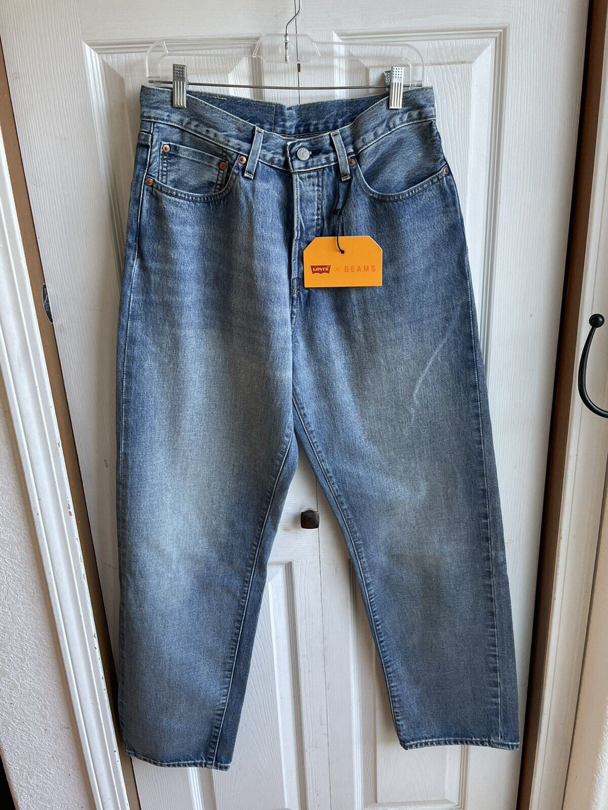 NWT Levi’s Beams Japan Super Wide Blue Denim Jeans Selvedge RARE Size 30 x  32
